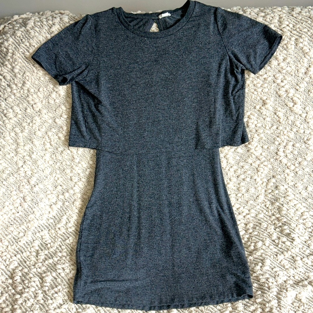 Garage , dark gray dress